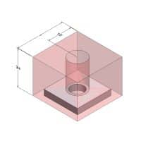 1" x 1" x 3/4" Square Bumper - SQU001 9 SQU001