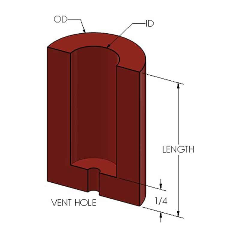 Punch Stripper - 1-1/2" ID, 2-3/4" OD, 2-3/4" Length - KSS112234 3 Punch Stripper - 1-1/2" ID, 2-3/4" OD, 2-3/4" Length - KSS112234